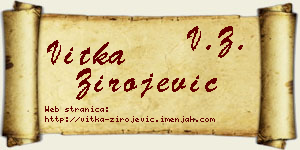 Vitka Zirojević vizit kartica